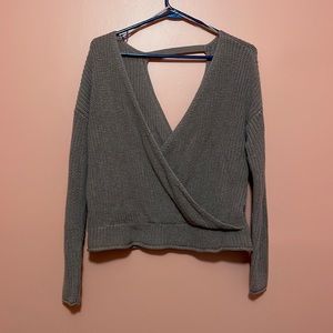Deep V Mauve Sweater